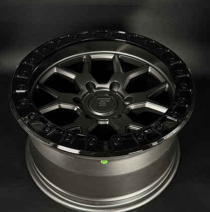 FP2-SL 17x9 6x135 +00 Matte Grey W/ Black Ring (Set of 4)