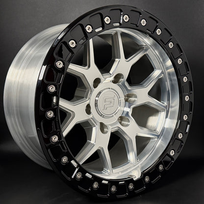 FP2-SL 17x9 6x139.7 +00 Machined W/ Black Rings (Set of 4)