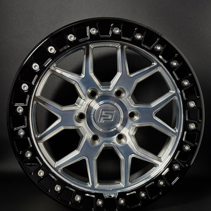 FP2-SL 17x9 6x139.7 +00 Machined W/ Black Rings (Set of 4)