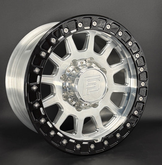 FP1-SL 17x9 8-165.1 +12 Machined W/ Black Ring (Set of 4)