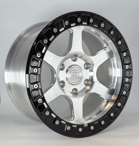 FP4-SL 17x9 6x135 +12 Machined W/Black Ring (set of 4)